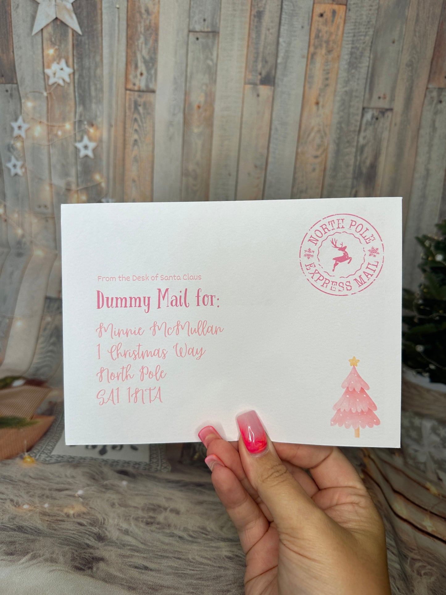 Pink Letter from Santa Thanking The Child For Their Dummy- 5x7, Personalised