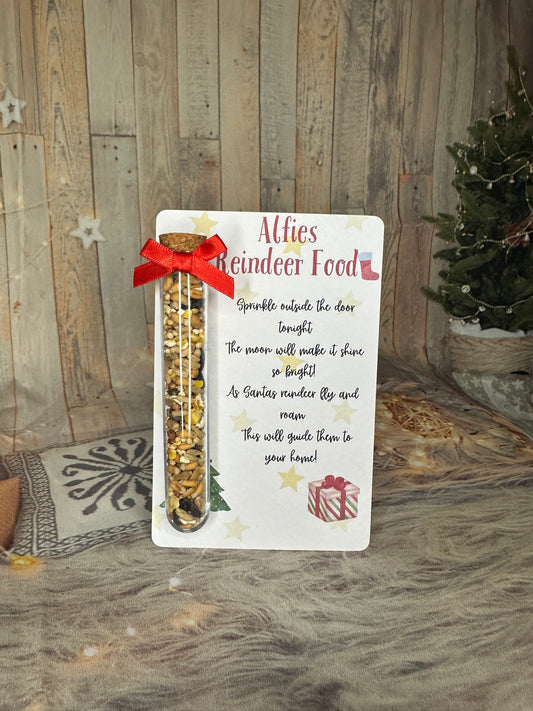 Red Personalised Reindeer Food