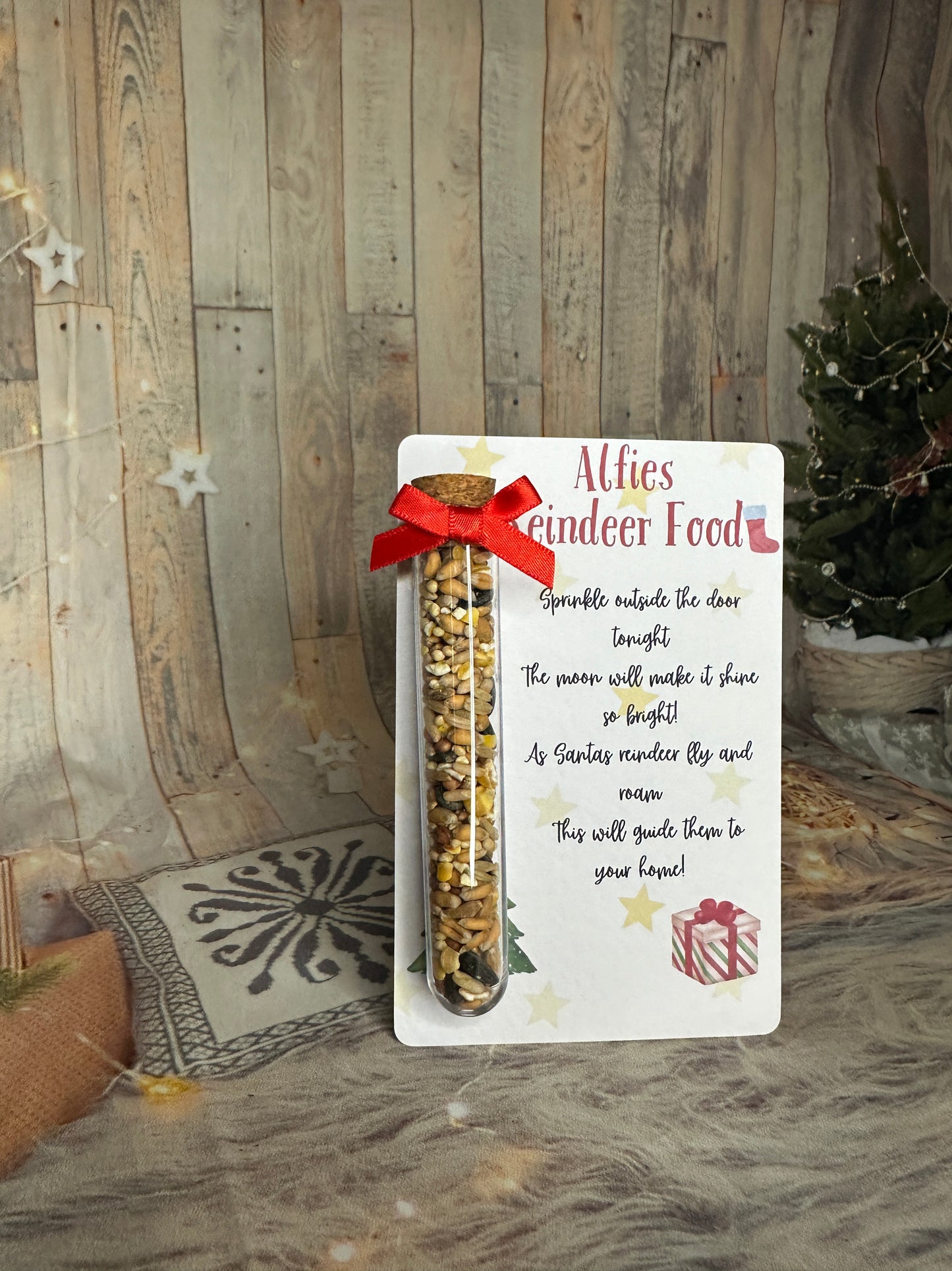 Red Personalised Reindeer Food