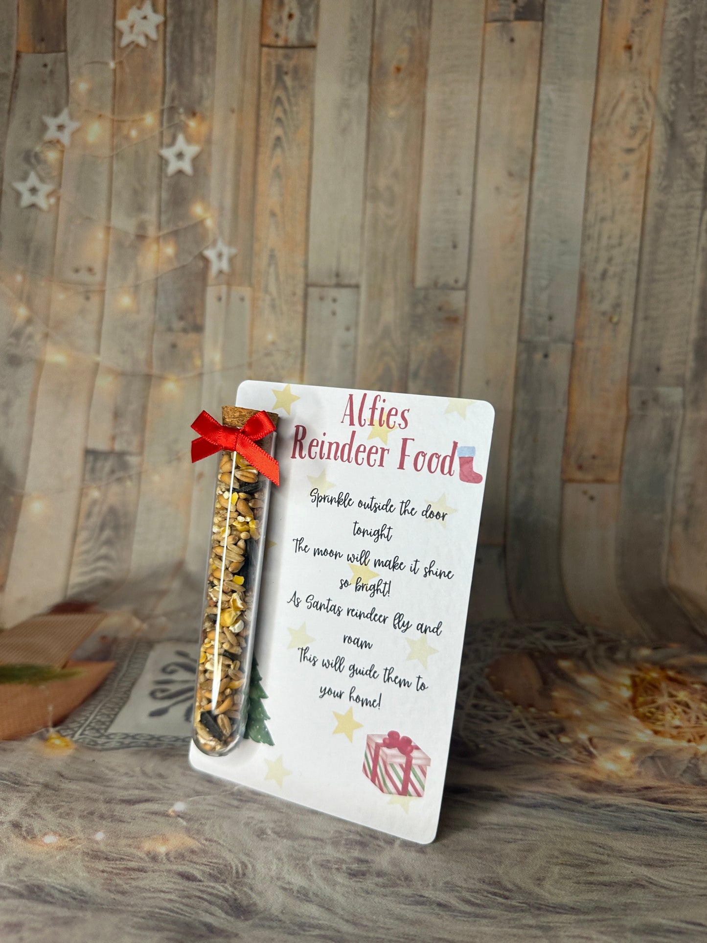 Red Personalised Reindeer Food