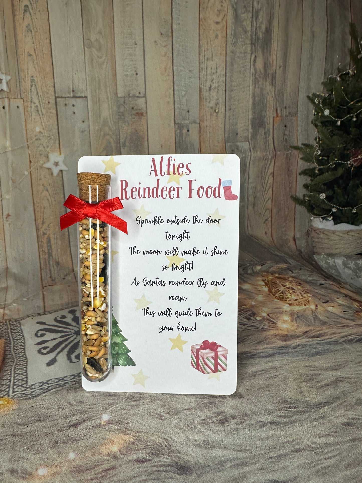 Red Personalised Reindeer Food