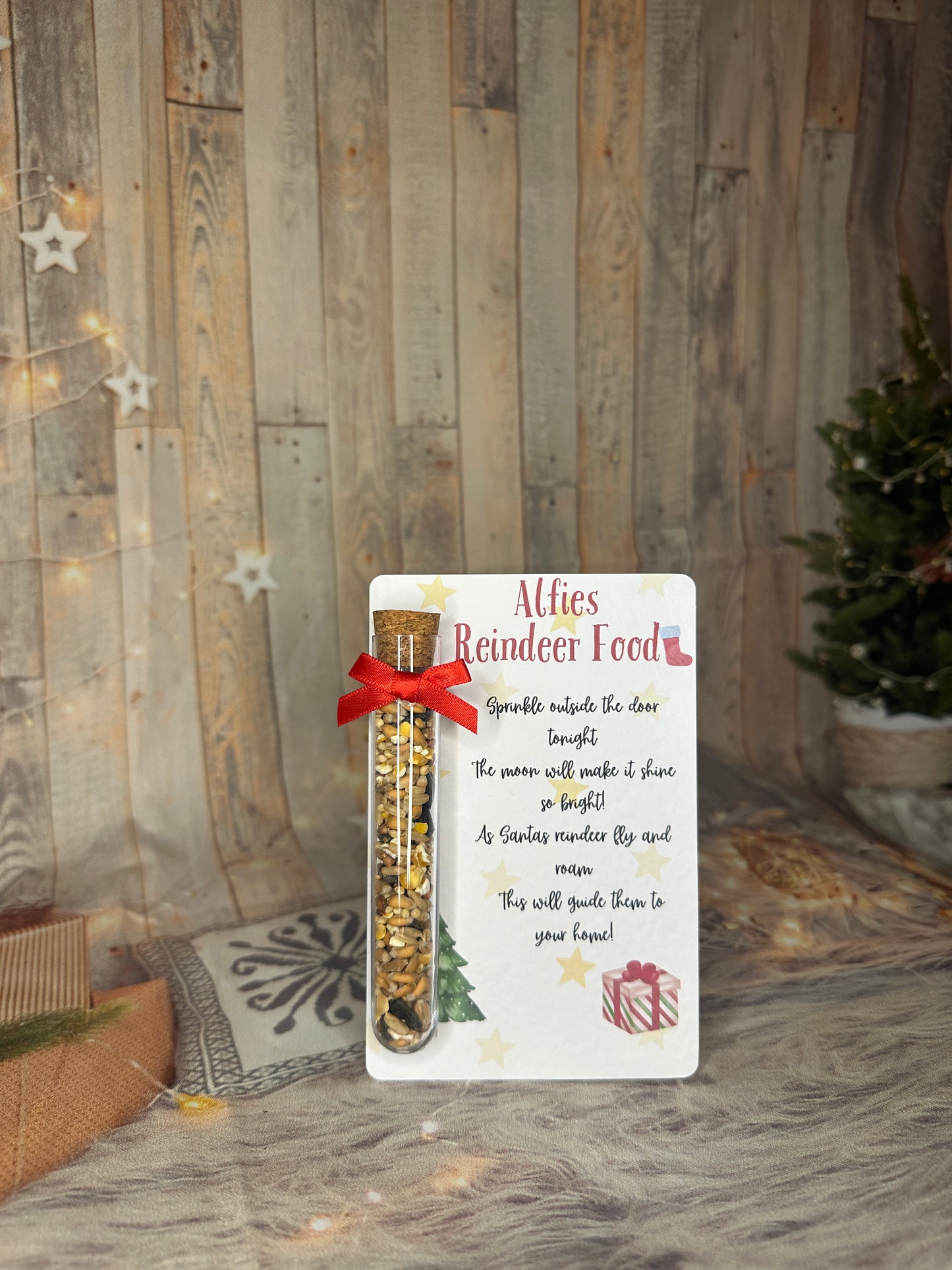 Red Personalised Reindeer Food