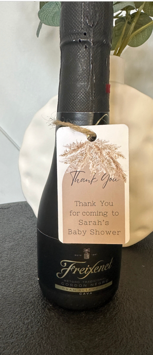 Pampas 'Thank You' Customisable Bottle & Gift Tags (x10)