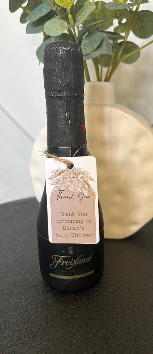 Pampas 'Thank You' Customisable Bottle & Gift Tags (x10)