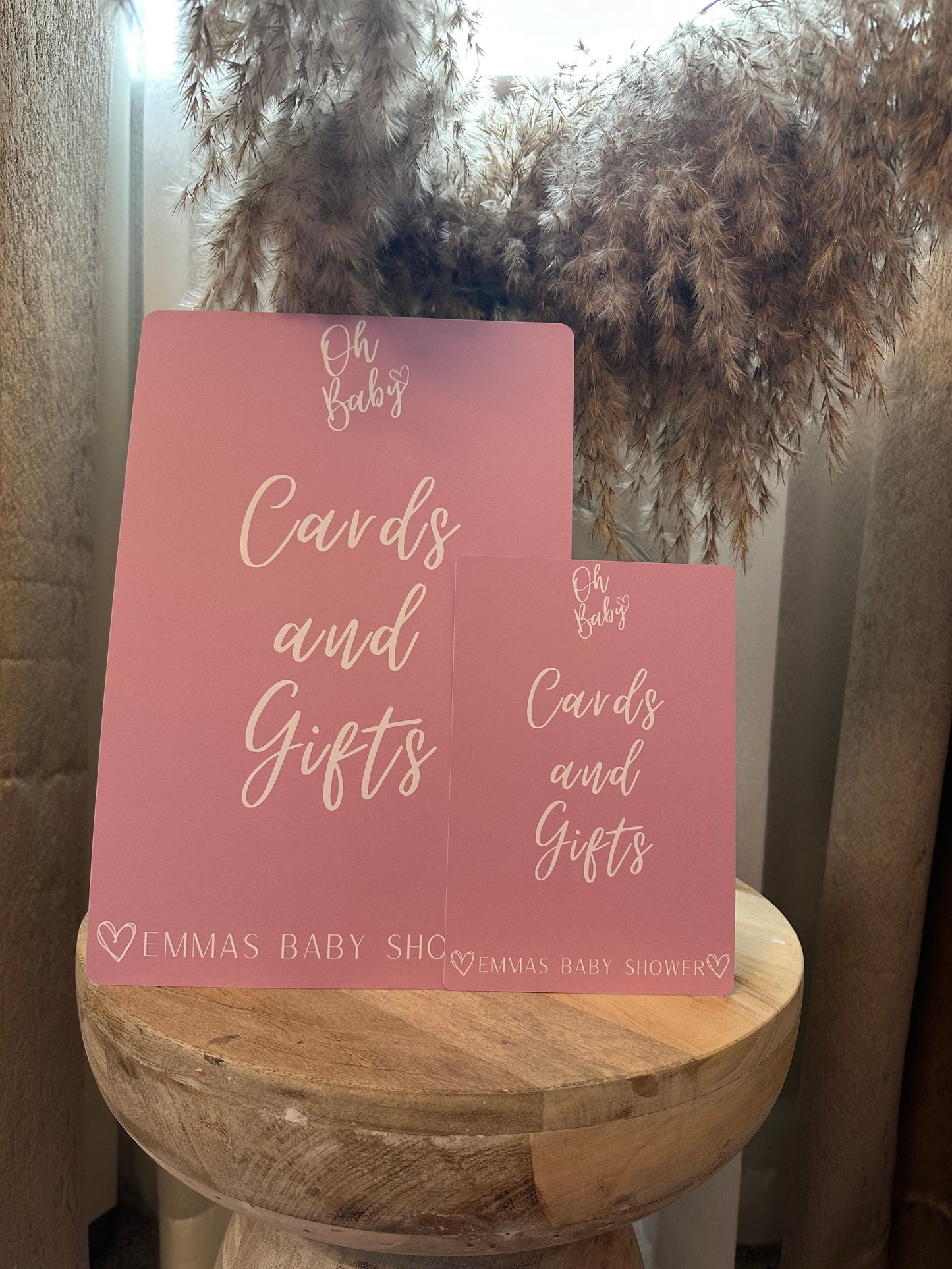 Pink Cards and Gifts Sign