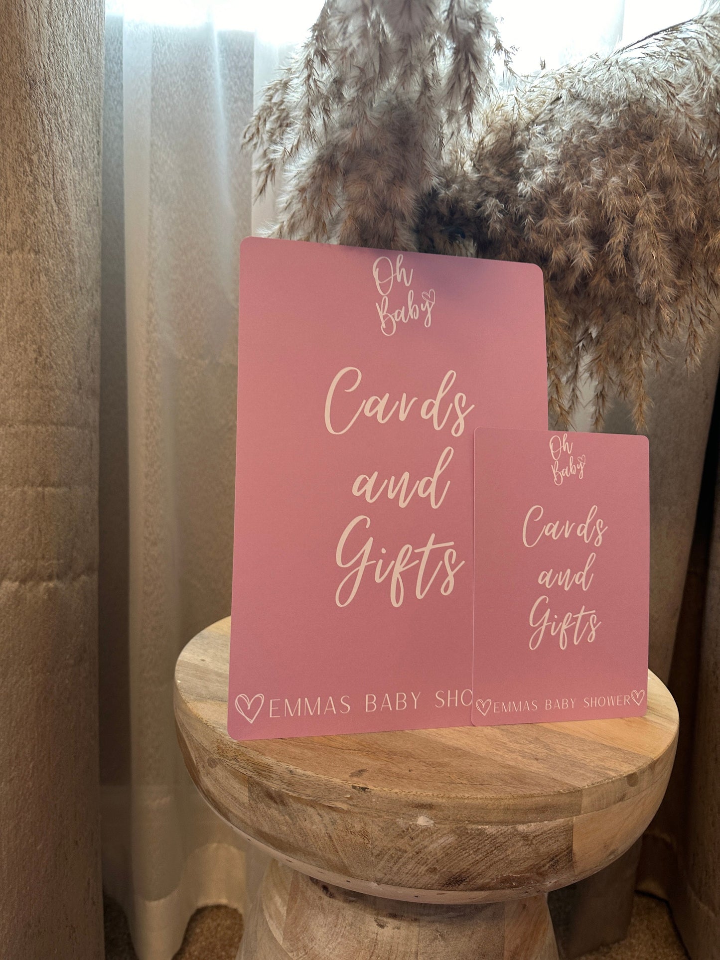 Pink Cards and Gifts Sign