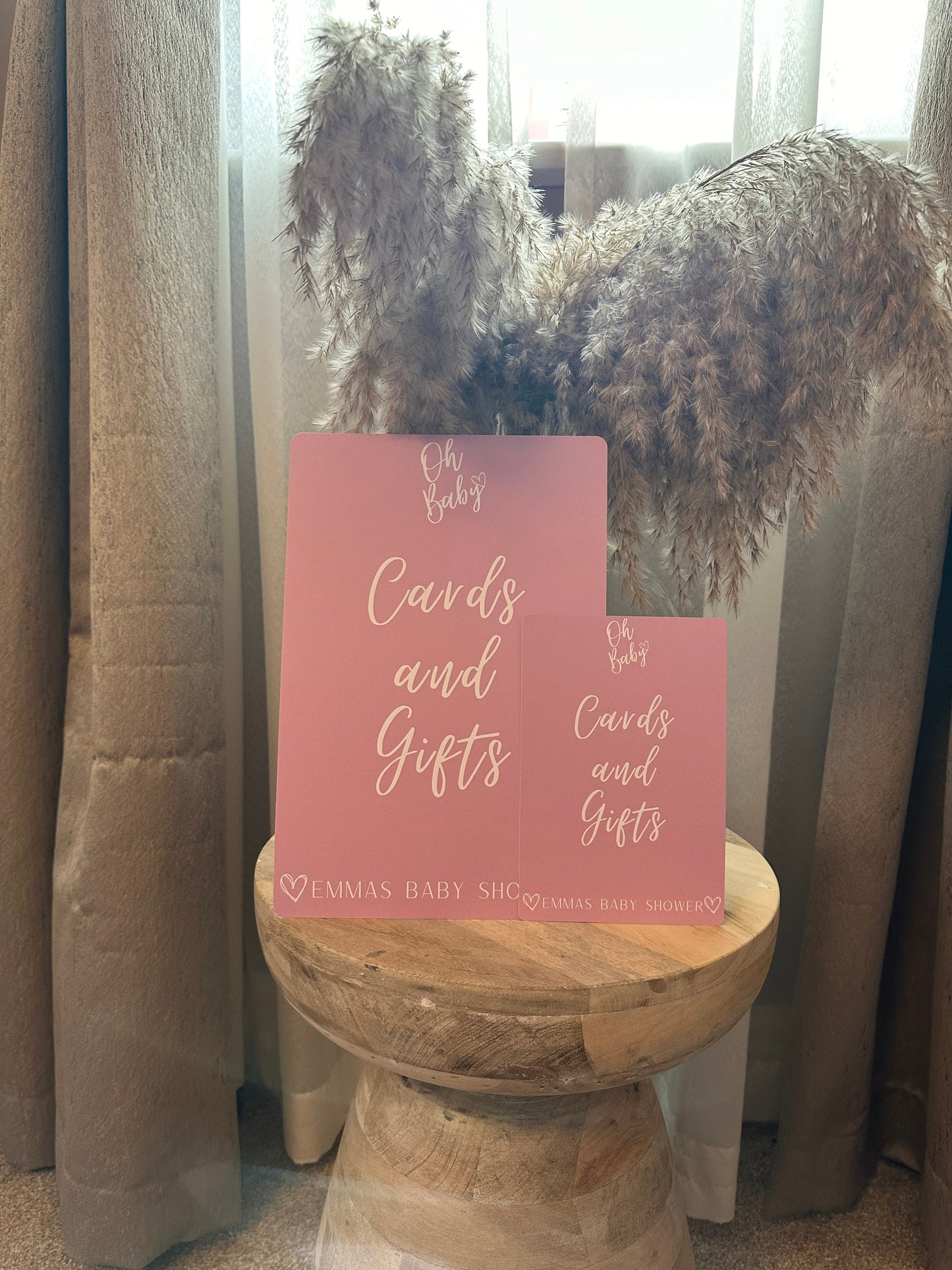 Pink Cards and Gifts Sign