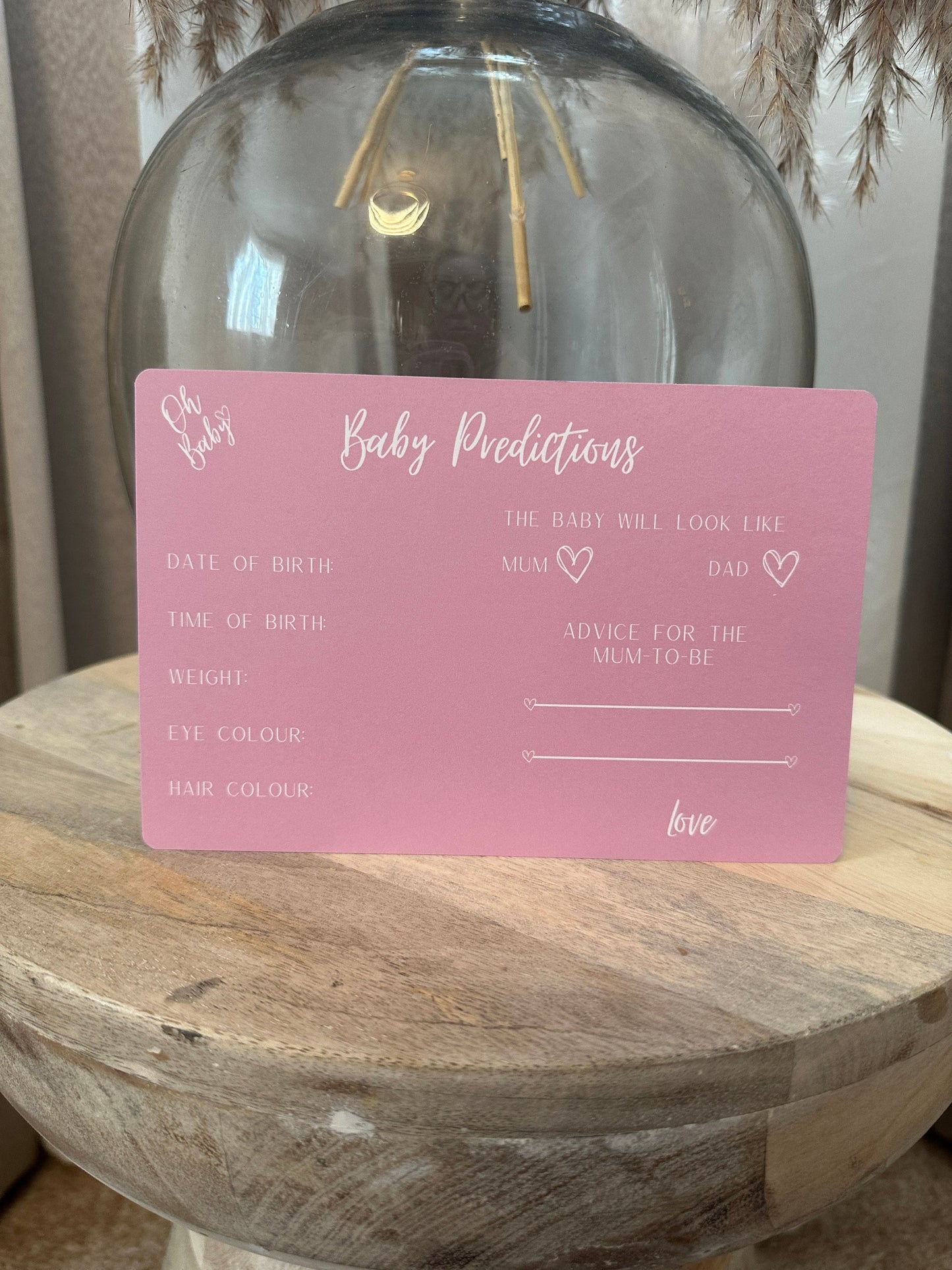 Pink Prediction Cards