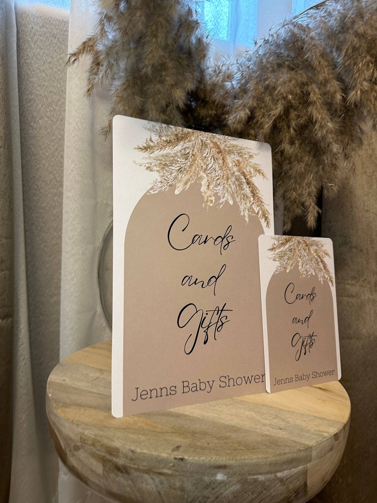 Pampas Cards and Gifts Sign. A4 or A5 size.