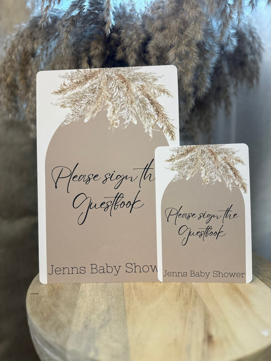 Pampas Guestbook Sign