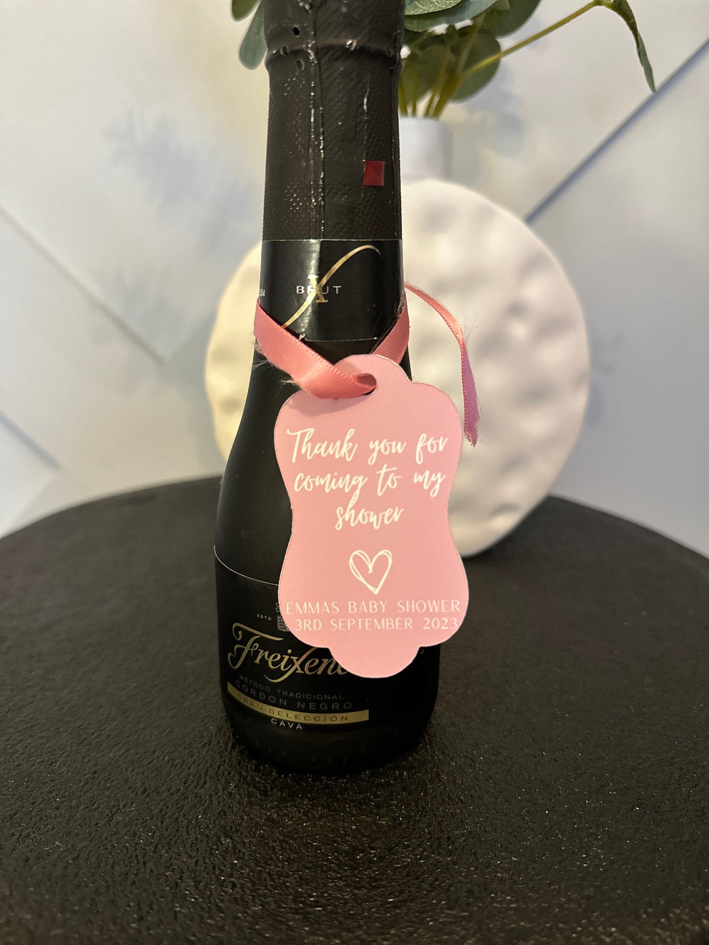 Pink "Thank You' Baby Shower Favour Tags- Pack of 10