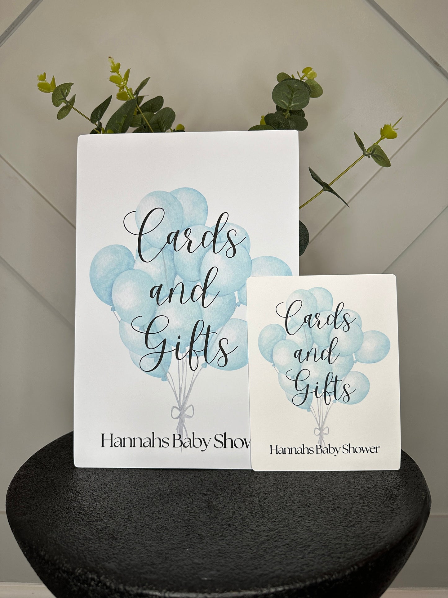 Blue Balloons Cards and Gifts Sign- A4 or 5x7 Size