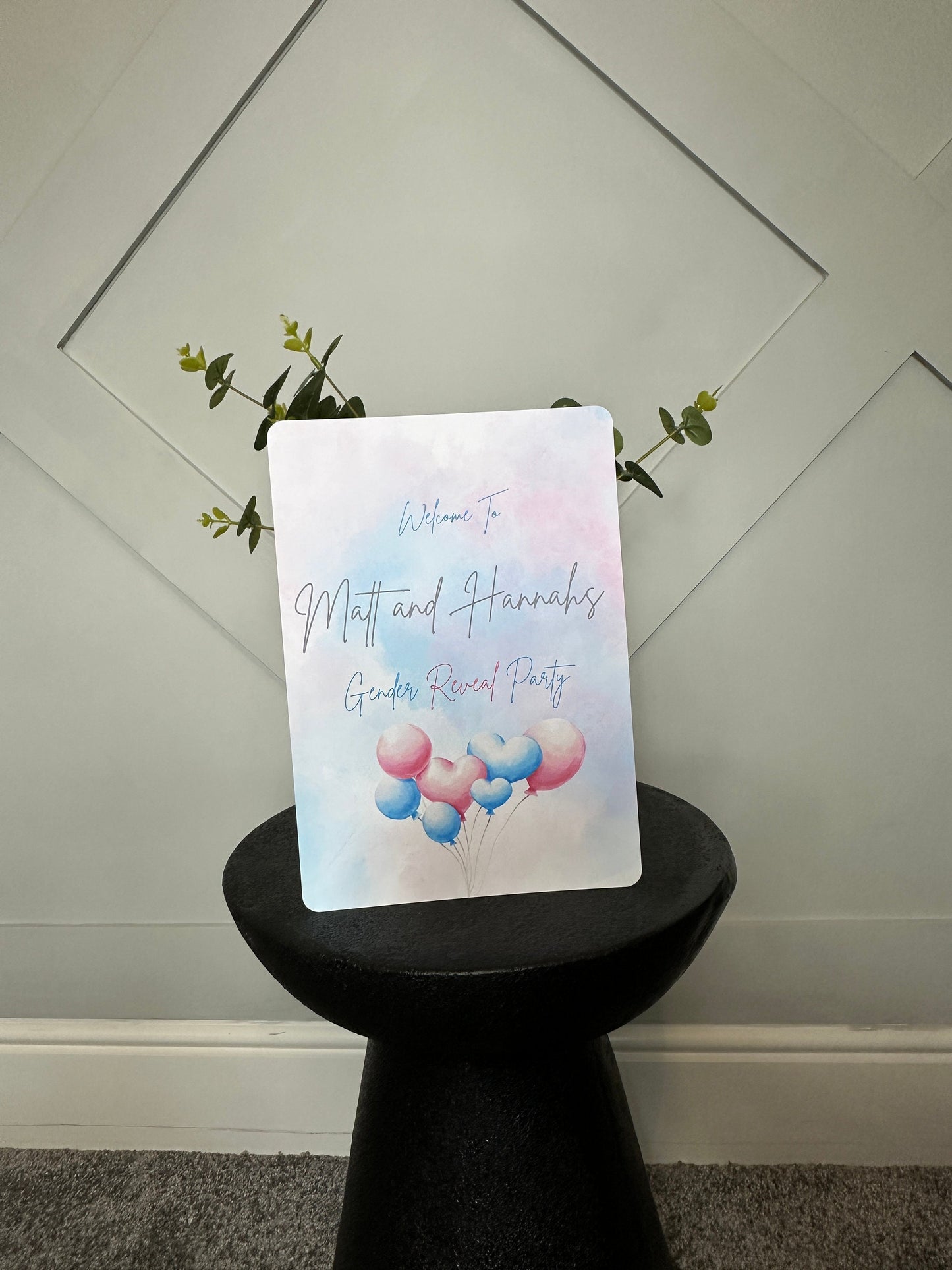 Gender Reveal Party Welcome Sign