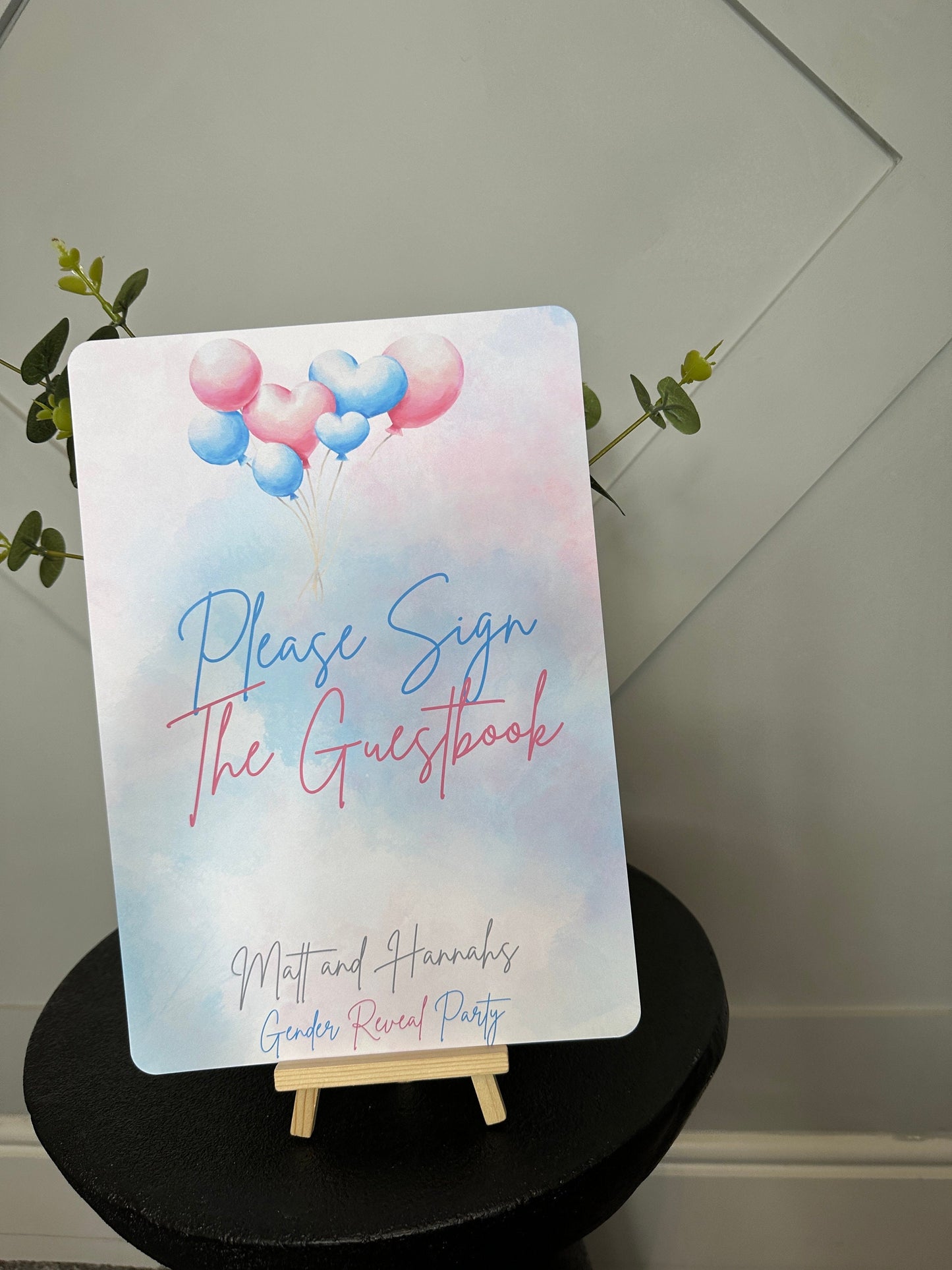 A4 Gender Reveal Guestbook Sign