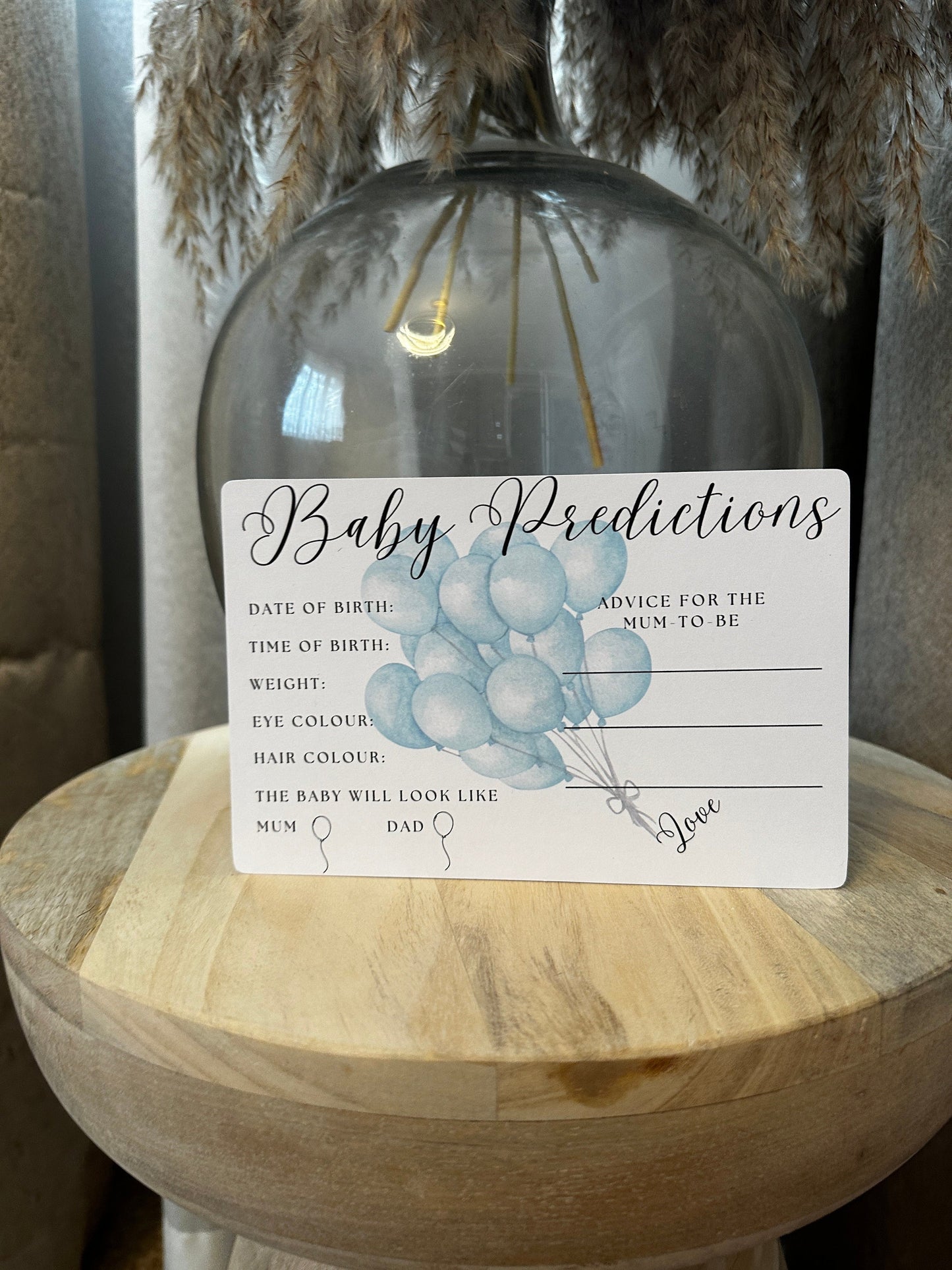 Blue Baby Shower Prediction Cards- Pack of 10