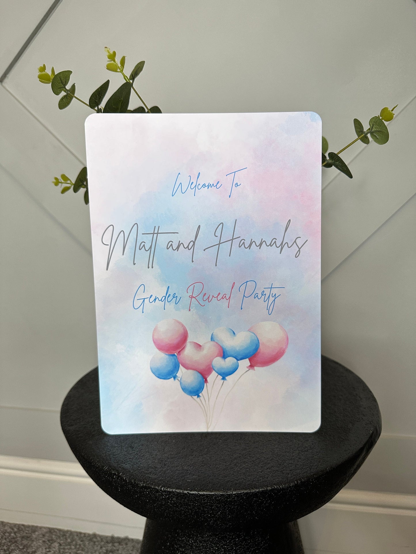 Gender Reveal Party Welcome Sign