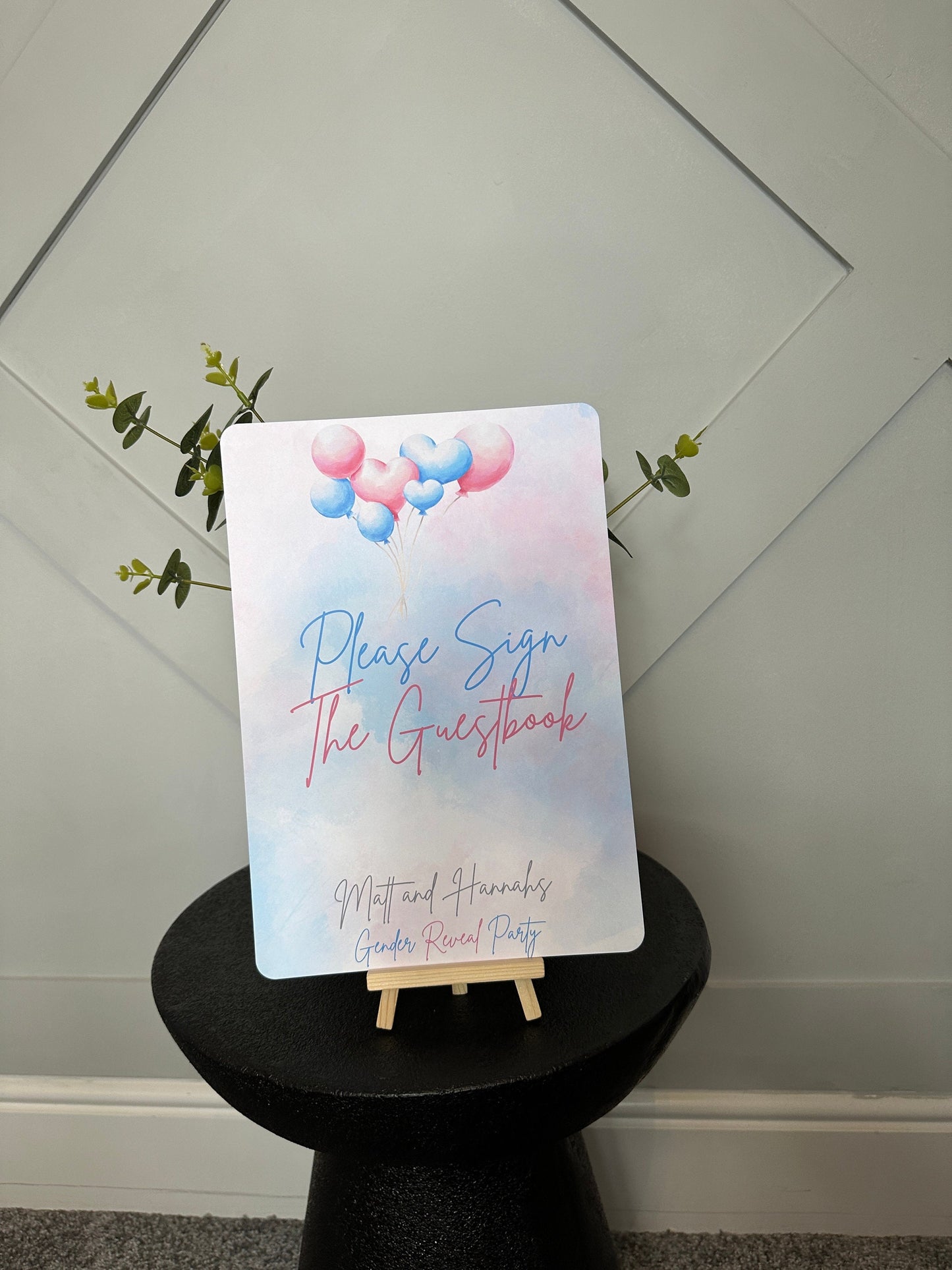 A4 Gender Reveal Guestbook Sign