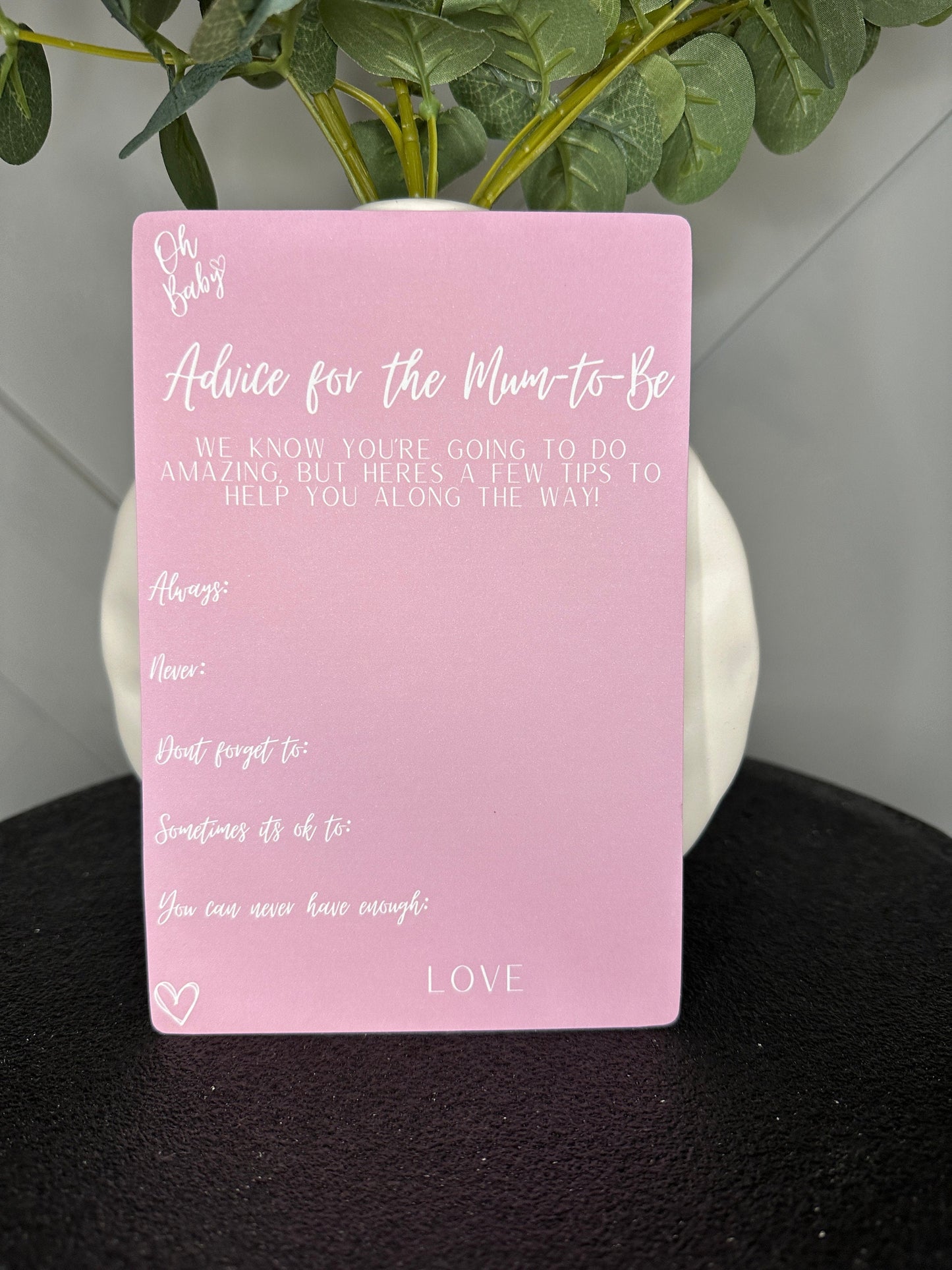 Pink Advice For Mum Cards-Pack of 10