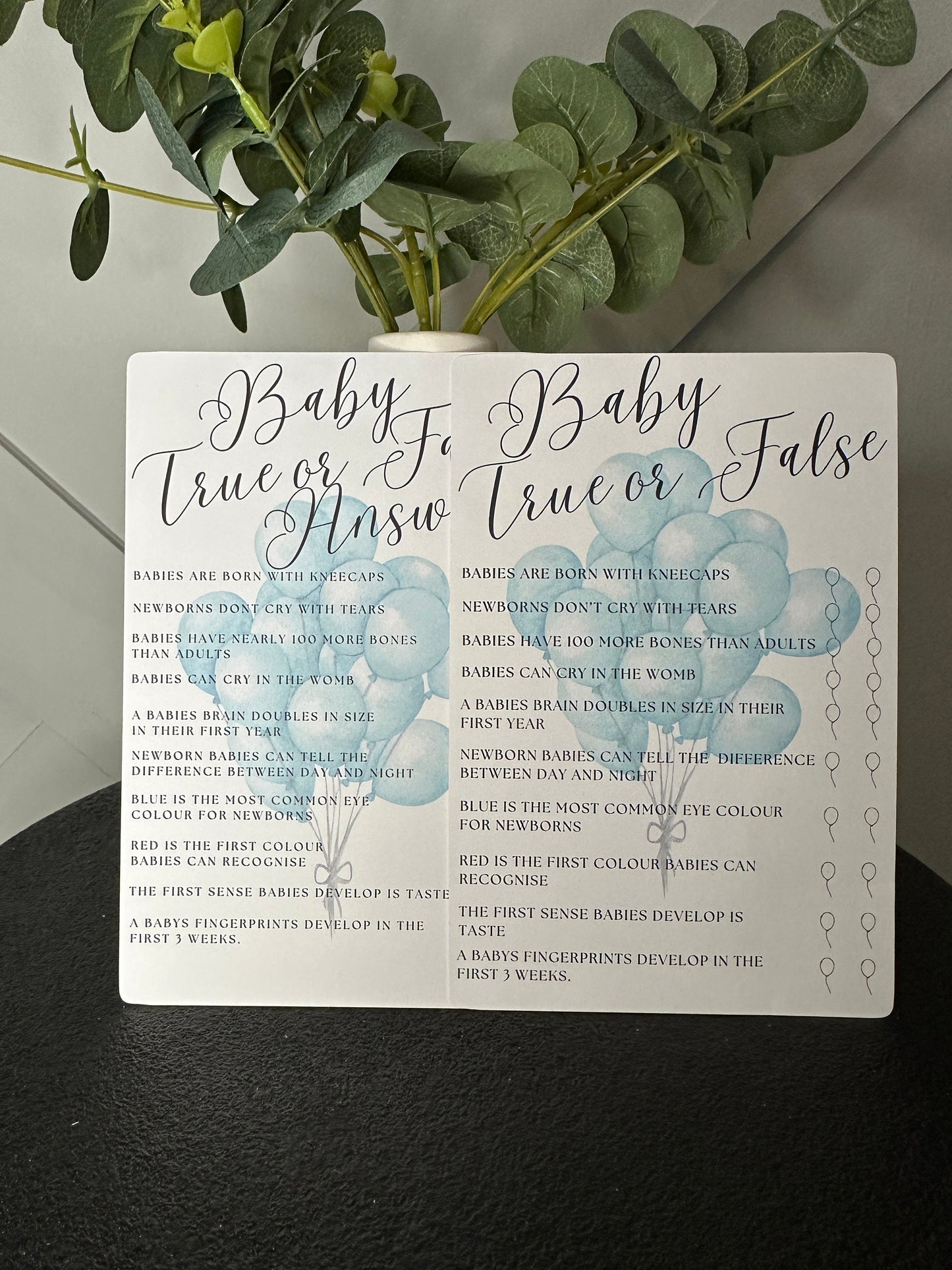 Blue Baby Shower Bundle Includes 3 games, Prediction Cards, Advice For Mum Cards and Baby Bucket List Cards