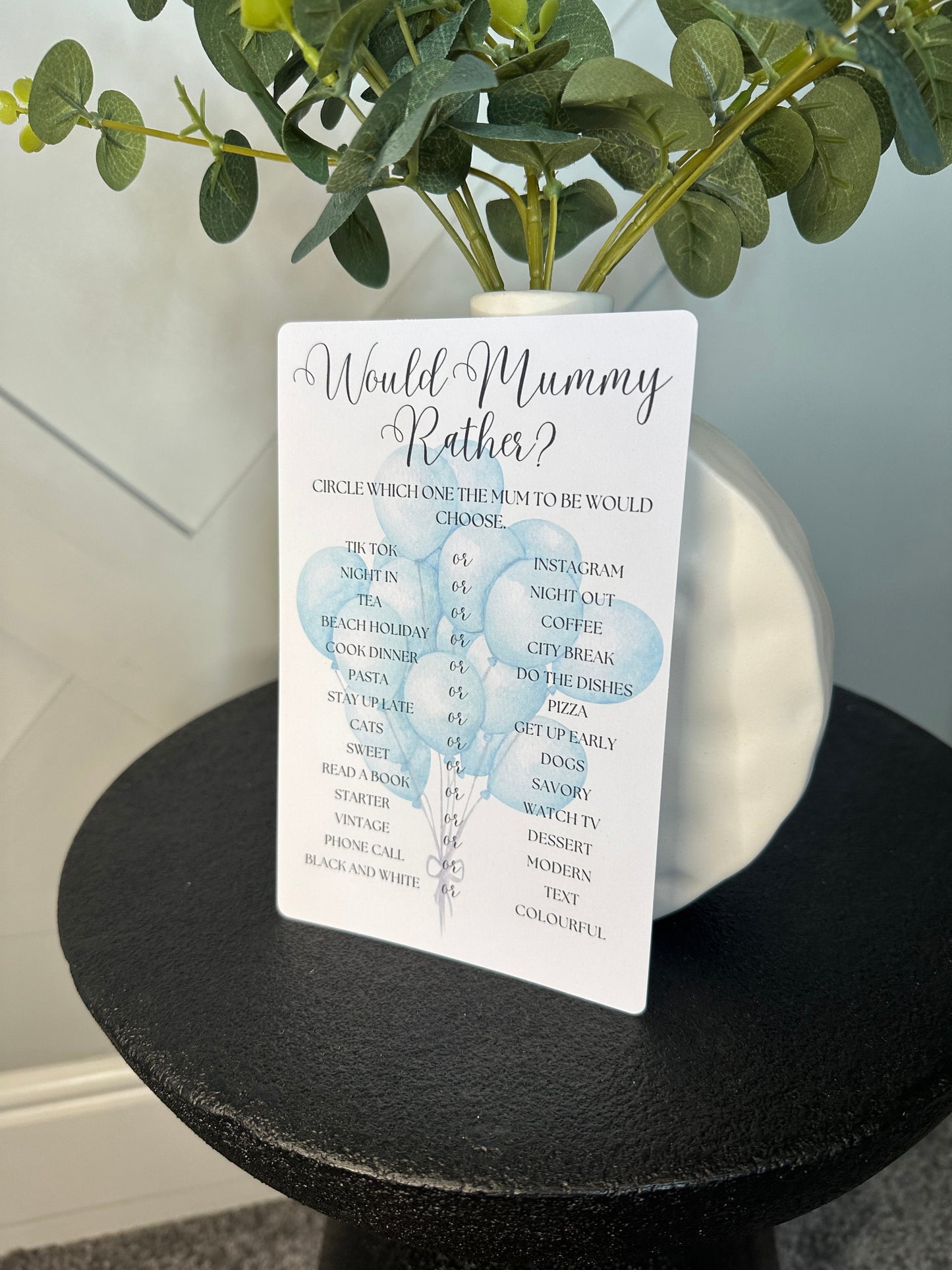 Would Mummy Rather Baby Shower Game- Pack of 10