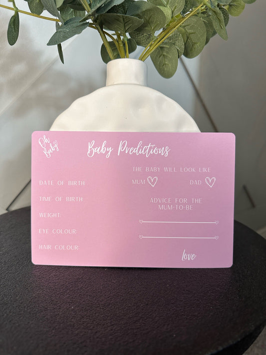 Pink Prediction Cards