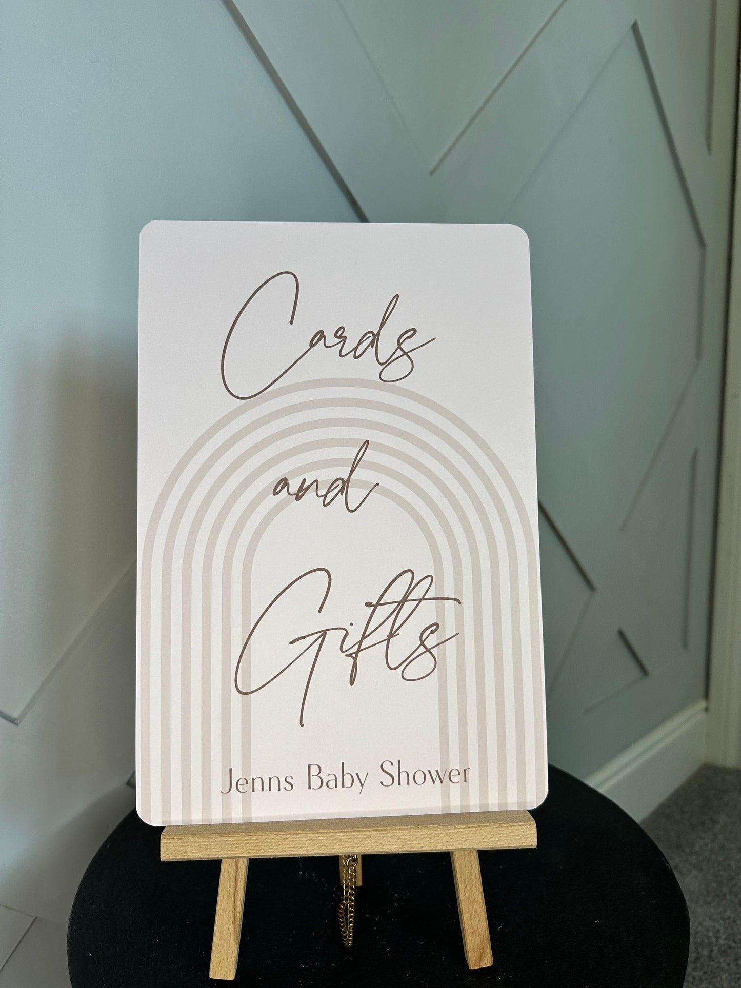 Beige Cards and Gifts Sign- A4