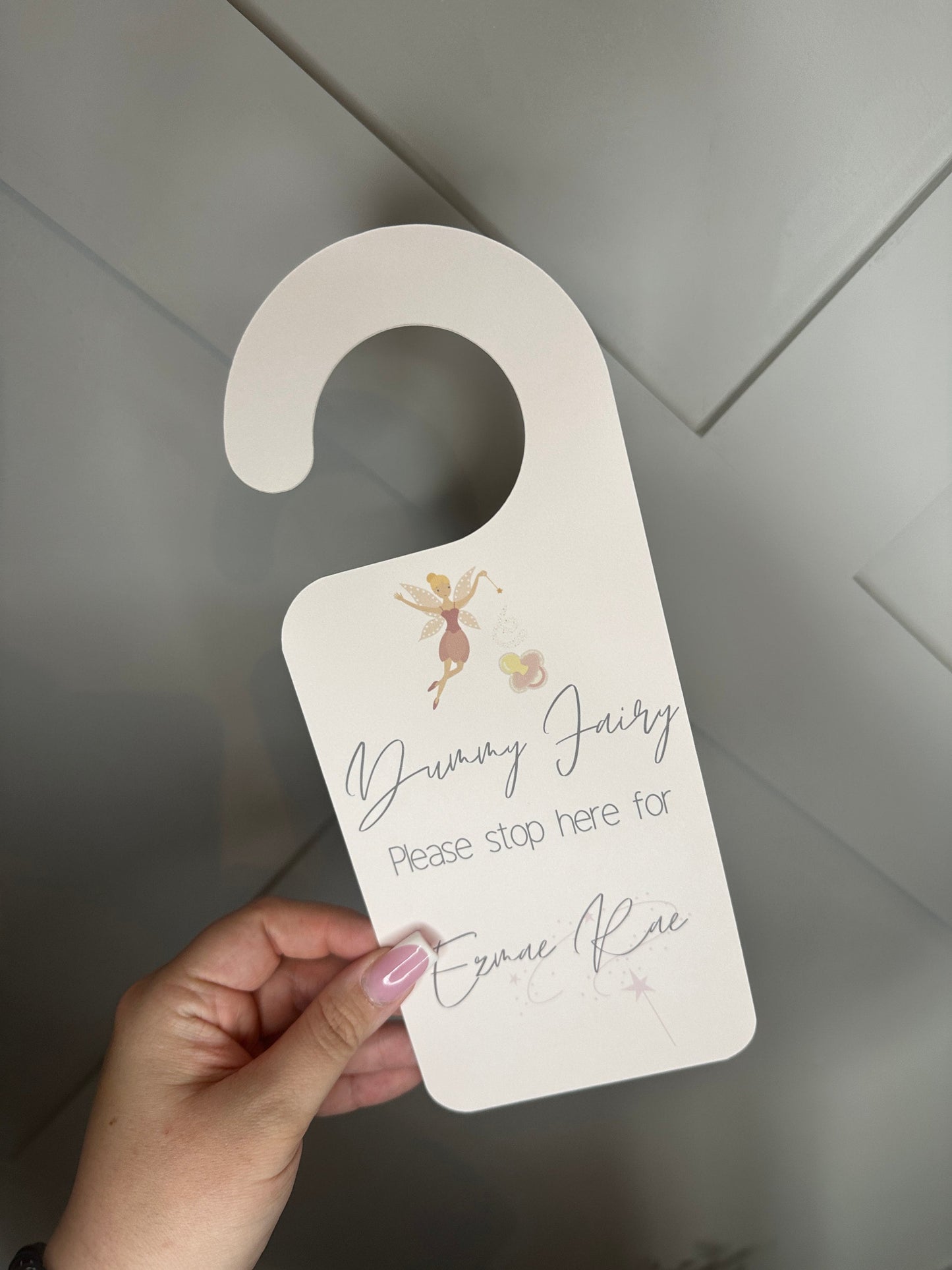 Dummy Fairy Door Hanger- Available in Pink, Green or Blue  Fairy