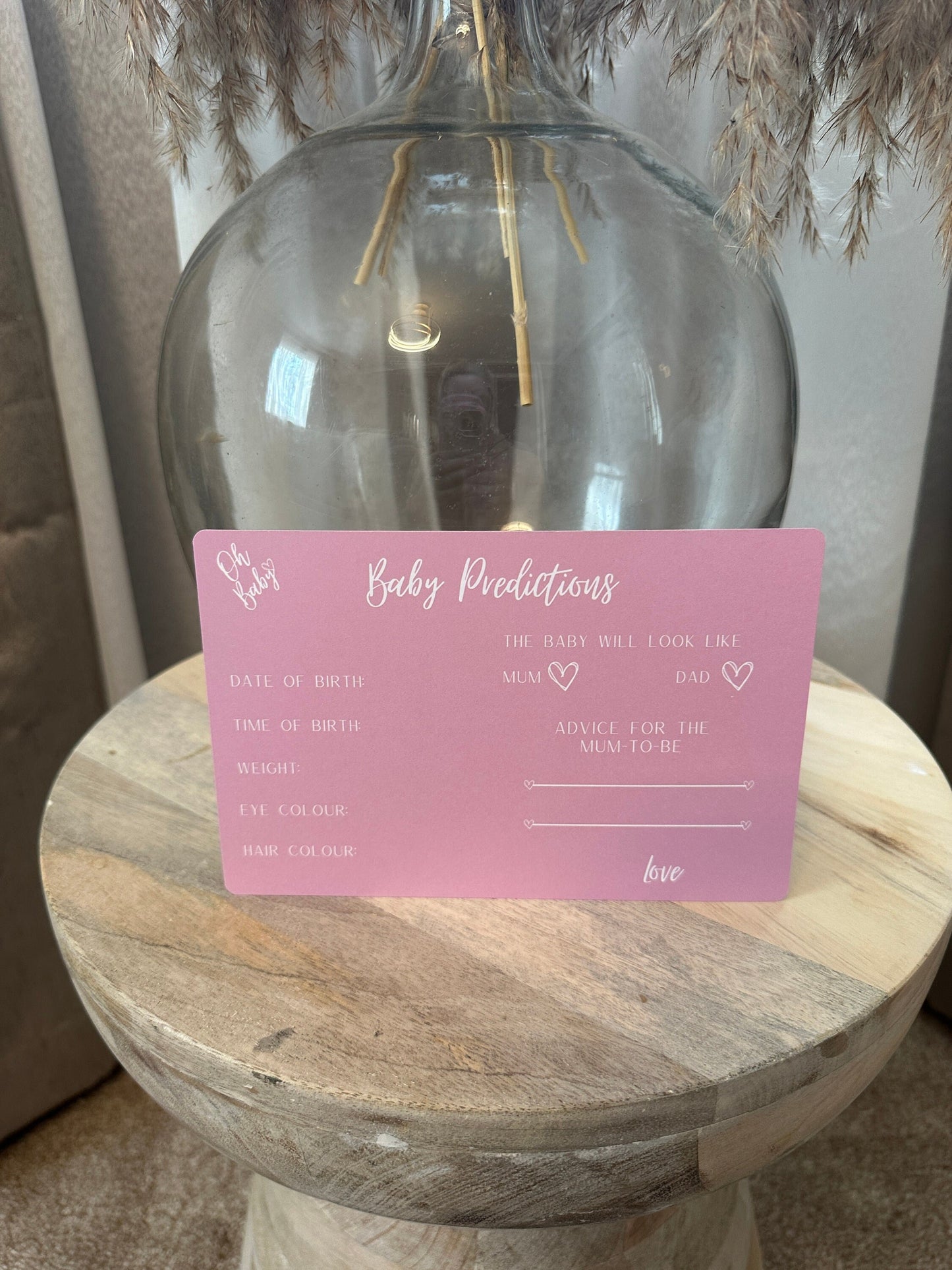 Pink Prediction Cards