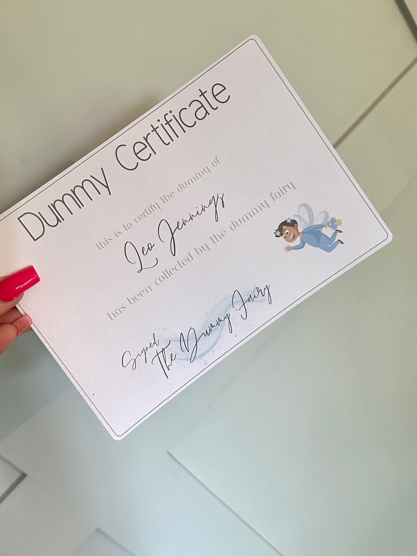 Personalised Dummy Certificate