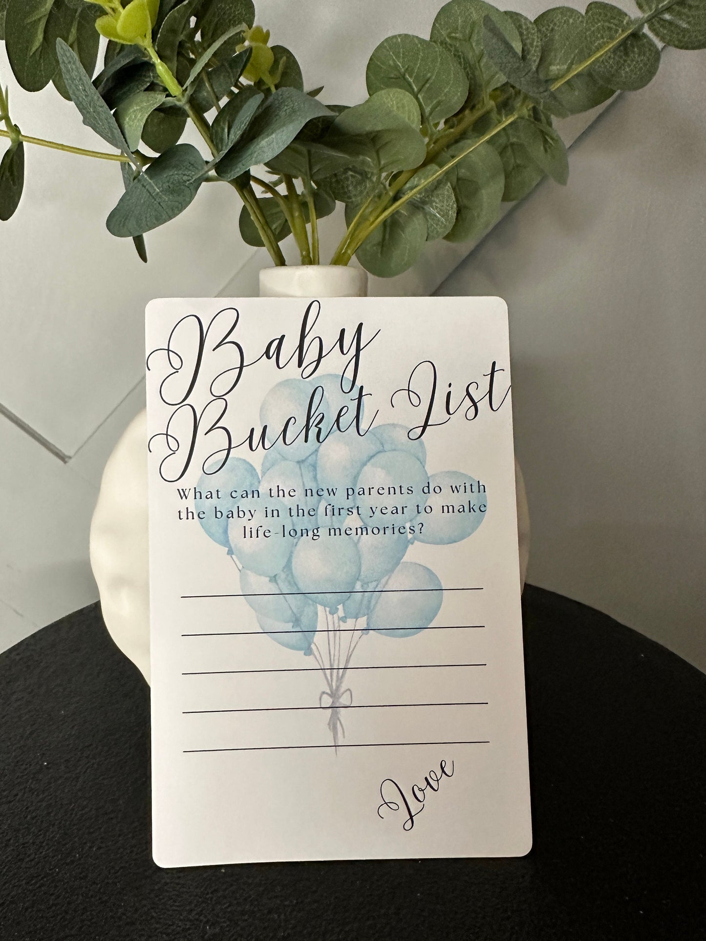 Blue Baby Shower Bundle Includes 3 games, Prediction Cards, Advice For Mum Cards and Baby Bucket List Cards