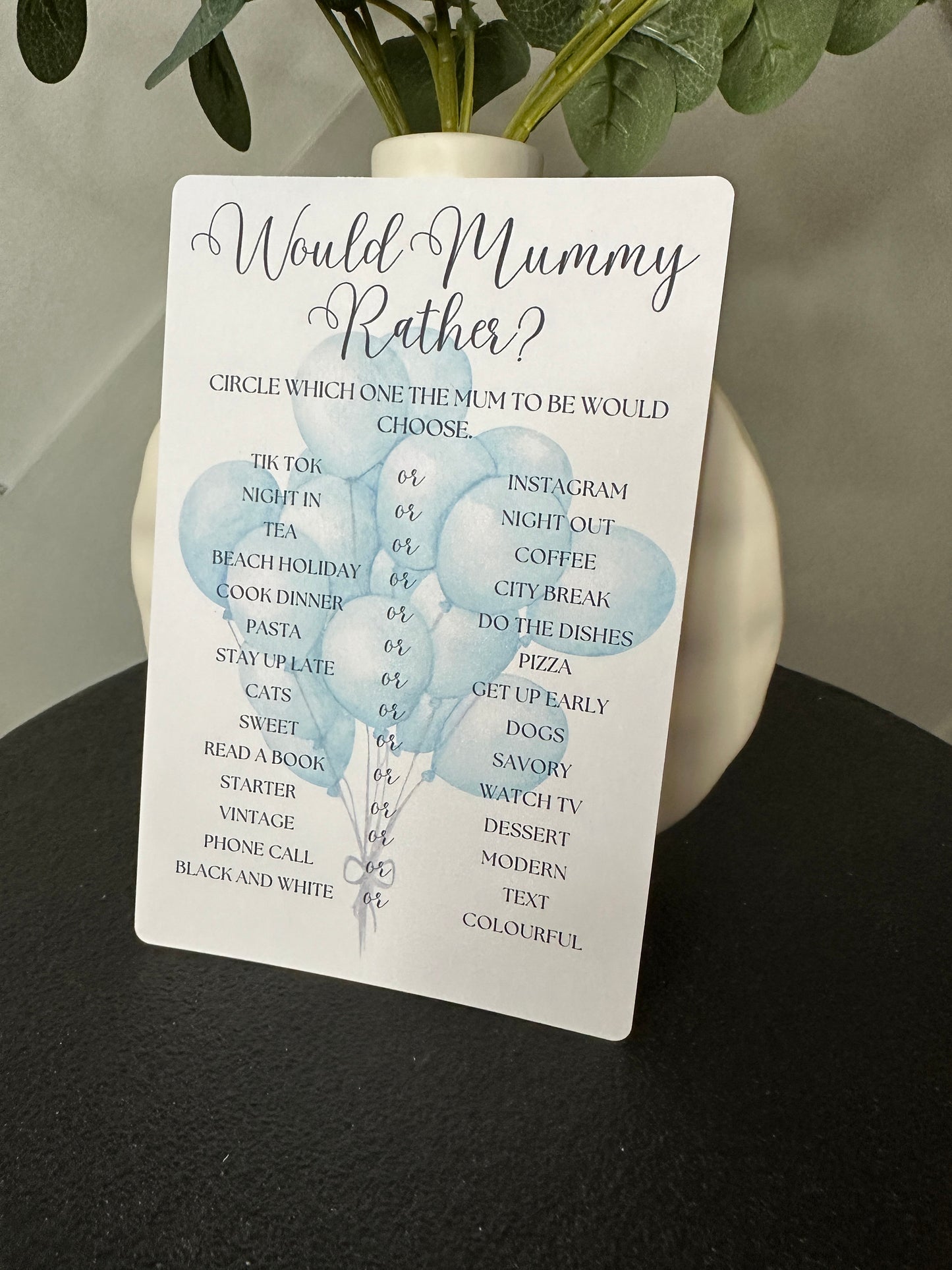 Would Mummy Rather Baby Shower Game- Pack of 10