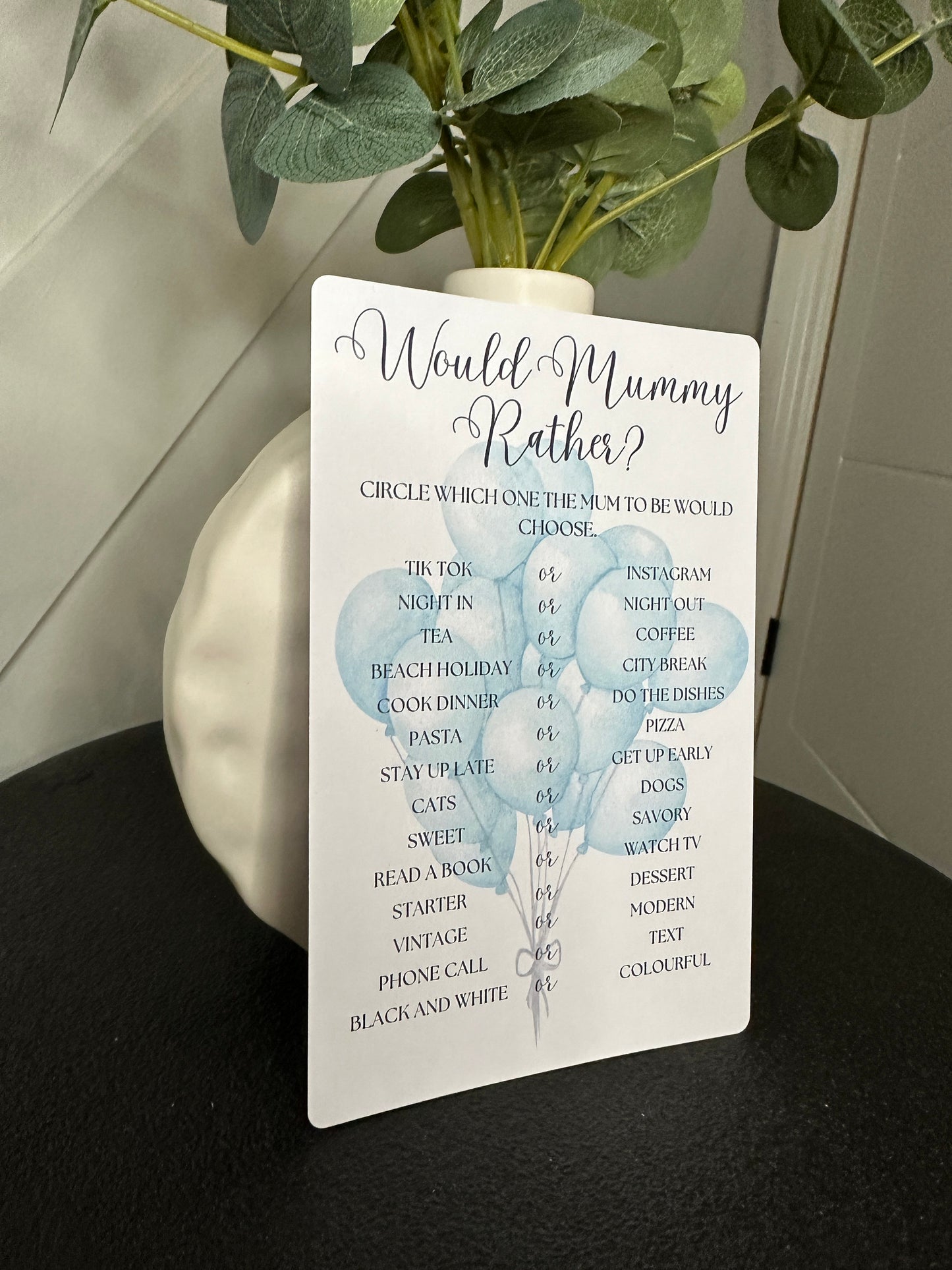 Would Mummy Rather Baby Shower Game- Pack of 10