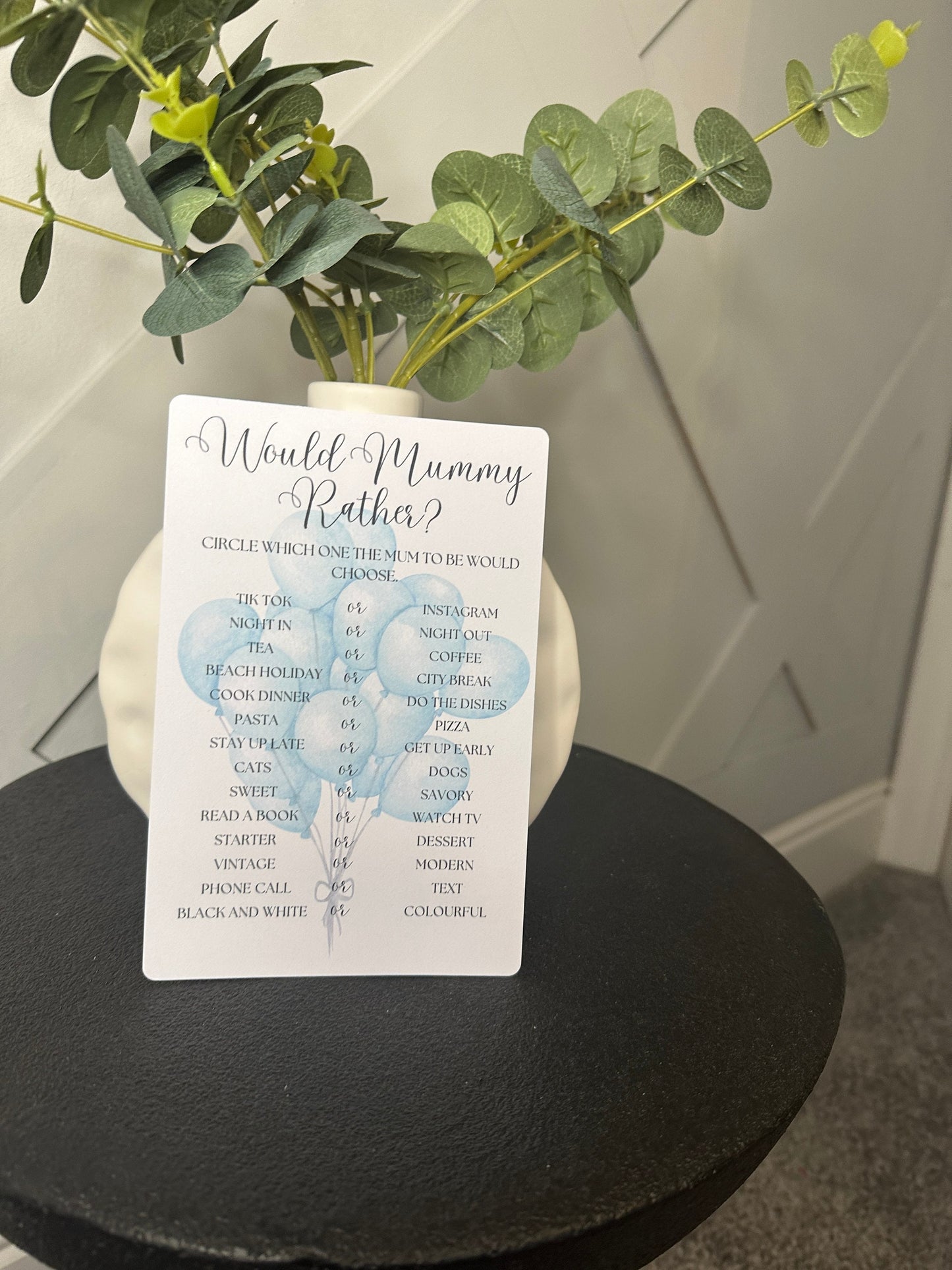 Would Mummy Rather Baby Shower Game- Pack of 10