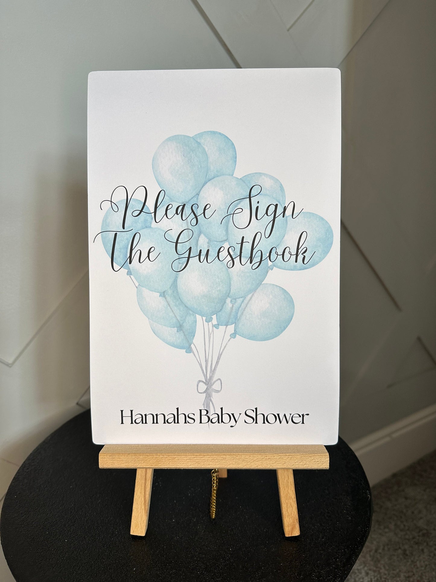 Blue Balloons Guestbook Sign, A4 or 5x7