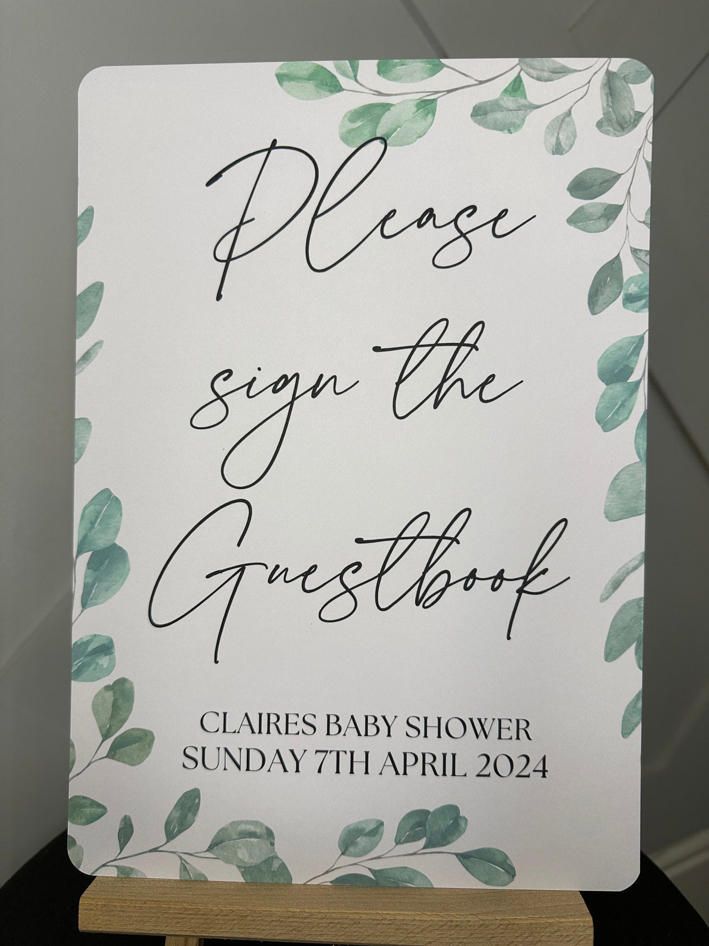 Eucalyptus Green Guestbook Sign- A4 or 5x7 Size