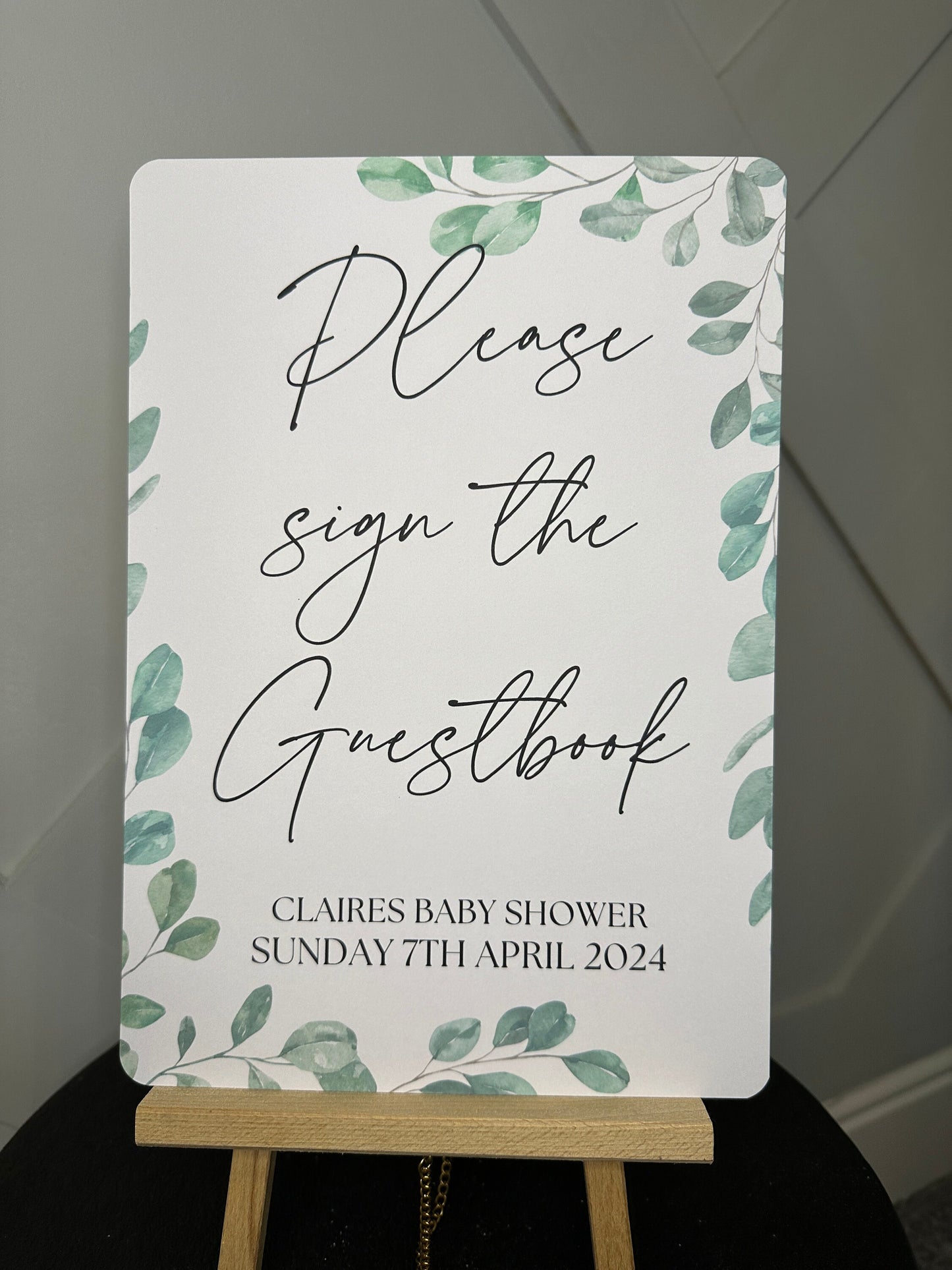 Eucalyptus Green Guestbook Sign- A4 or 5x7 Size