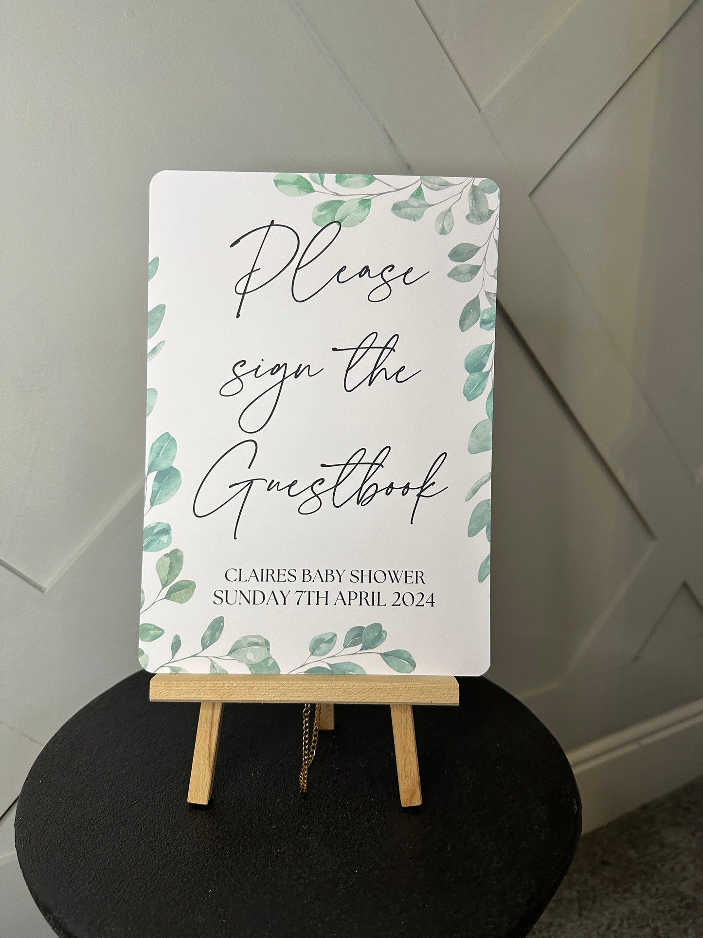 Eucalyptus Green Guestbook Sign- A4 or 5x7 Size