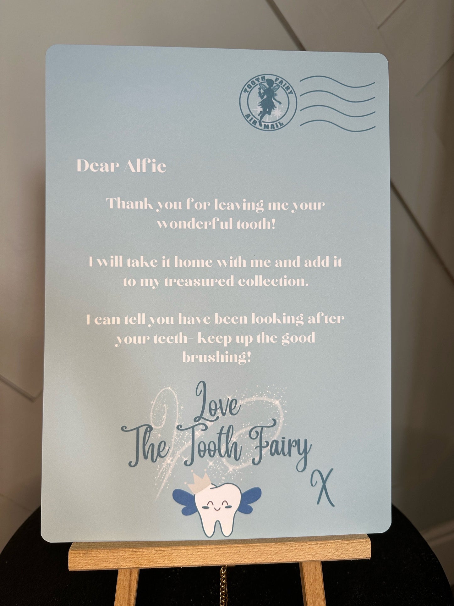 A4 Tooth Fairy Letter- Available in Blue, Pink or Green