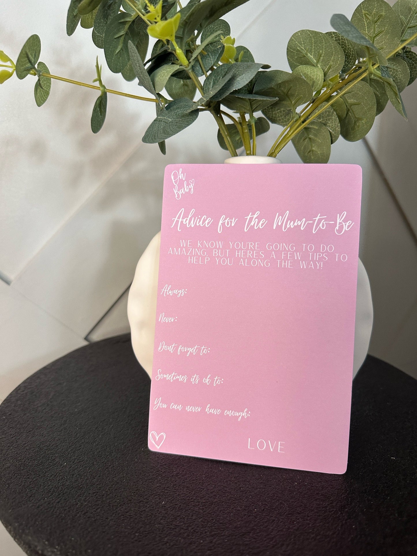 Pink Advice For Mum Cards-Pack of 10