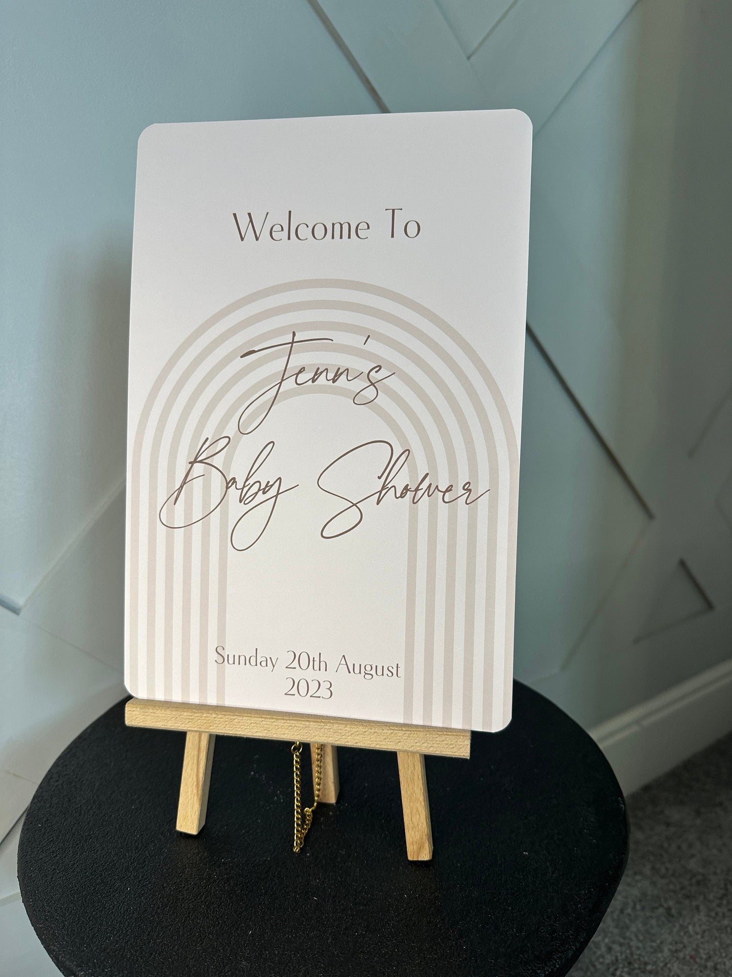 A4 Beige Welcome Sign.