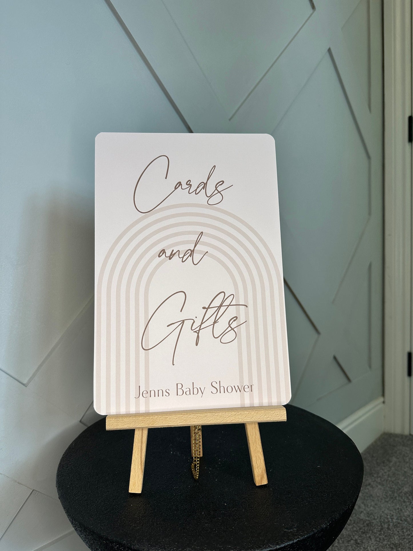 Beige Cards and Gifts Sign- A4