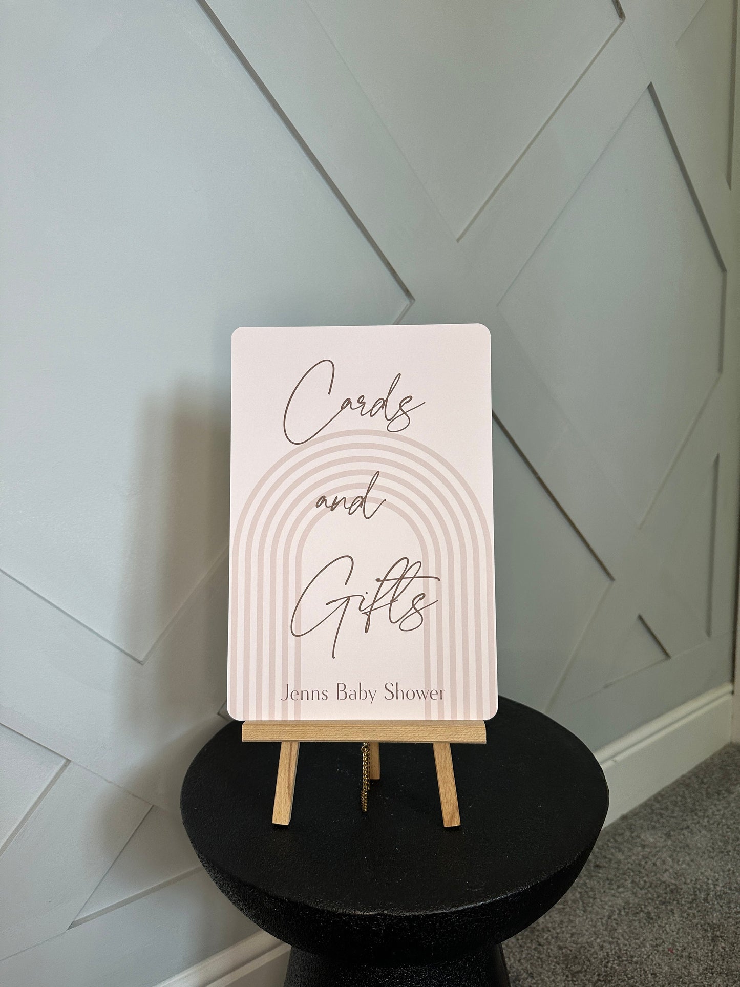 Beige Cards and Gifts Sign- A4